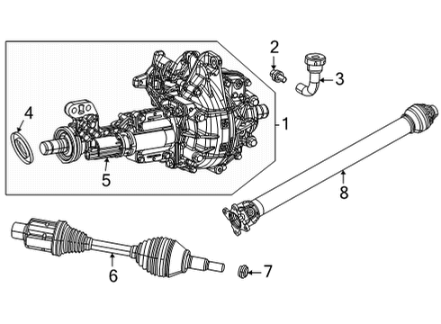 2022 Jeep Grand Wagoneer Axle - Front Complete Diagram for 68539812AB