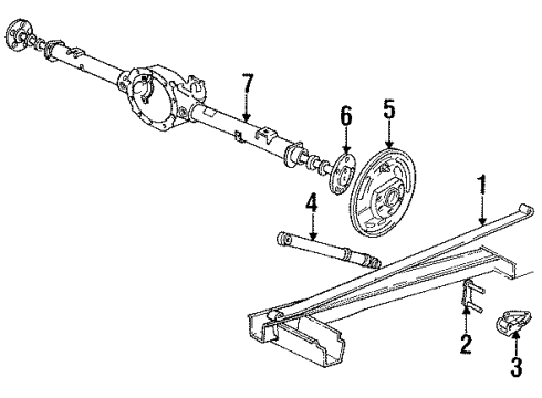1992 Dodge B150 Shock Absorber Diagram for SG23086