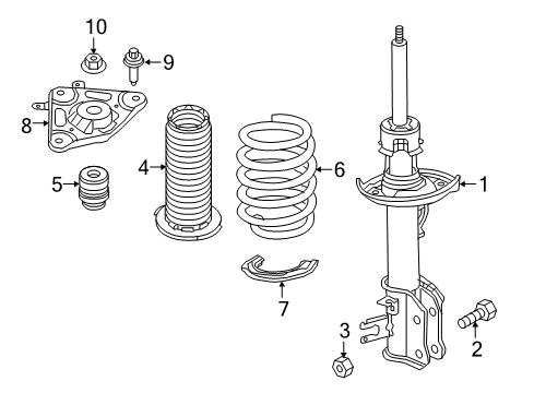 2019 Jeep Renegade Spring, Rear Diagram for 68257976AA