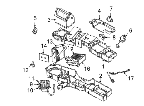 2002 Dodge Ram 1500 A/C Line Diagram for 55056846AE