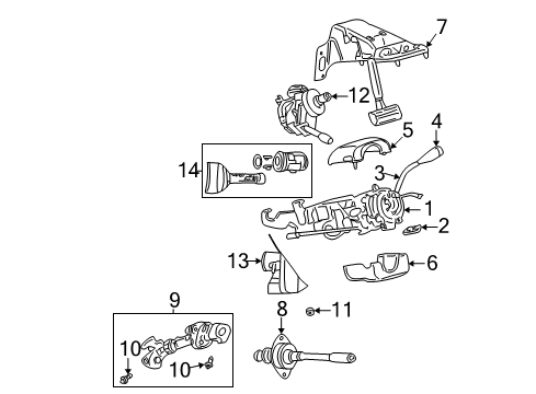 2007 Dodge Dakota Ignition Switch Diagram for 56049838AC