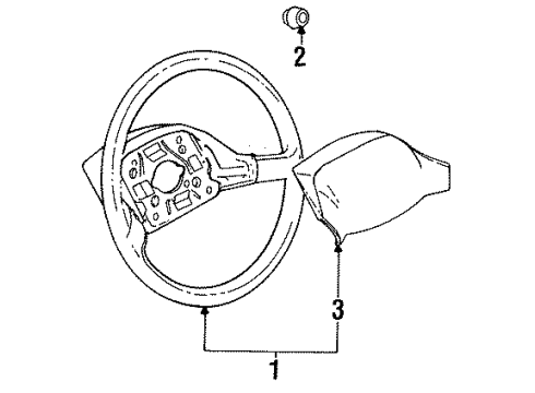 1993 Dodge Colt Steering Wheel & Trim Diagram