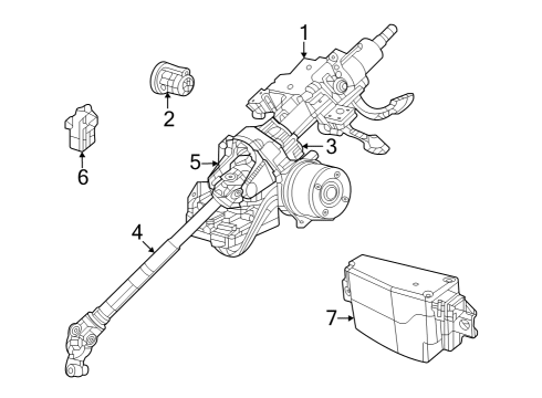 2021 Jeep Grand Cherokee L Module - Steering Column Lock Diagram for 68353779AD