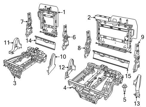 2020 Chrysler Pacifica Track Cover, Black/Gray, Rear Inner Driver Side Diagram for 5RU36DX9AB