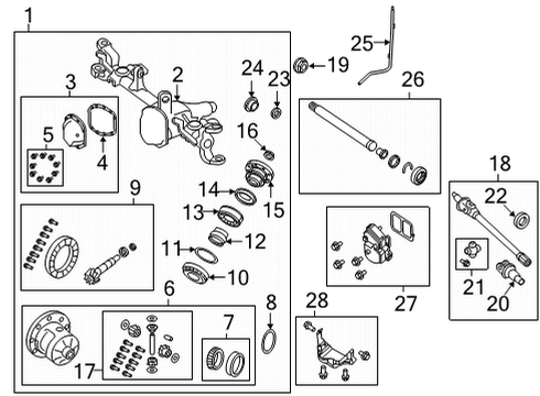 2025 Jeep Wrangler Differential Diagram for 68639141AA