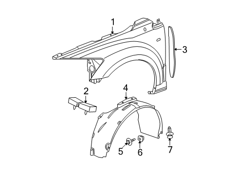 2009 Dodge Caliber Baffle Diagram for 5160276AC