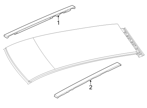 2025 Dodge Hornet Roof Molding Diagram for 7MS87TZZAA