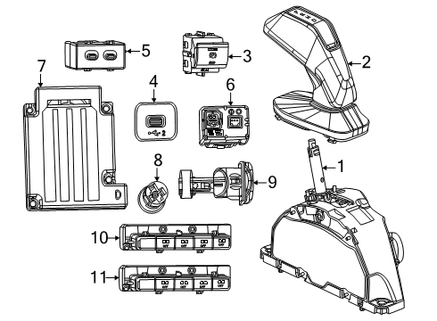 2024 Dodge Charger Daytona Electrical Components - Console Diagram