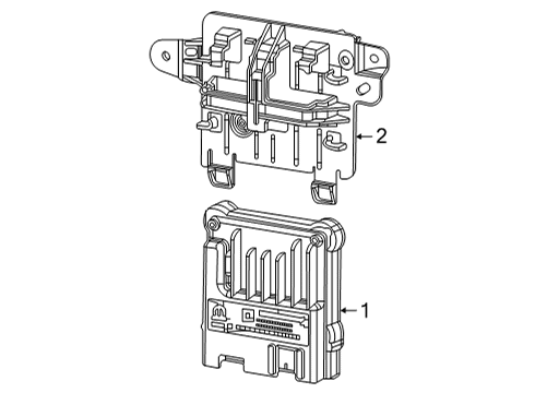 2021 Jeep Grand Cherokee L Control Module Mount Bracket Diagram for 4672594AA