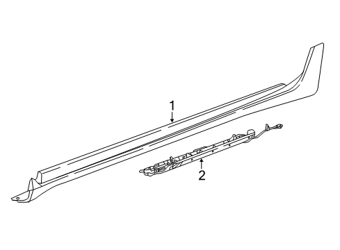 2025 Chrysler Voyager Clip Retaining Sill Cladding Diagram for 68316201AA