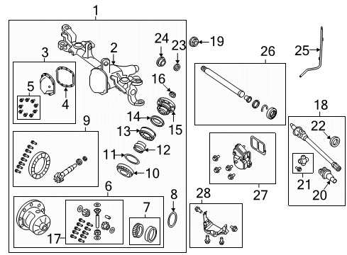 2024 Jeep Wrangler Carrier, Front Diagram for 68388751AA