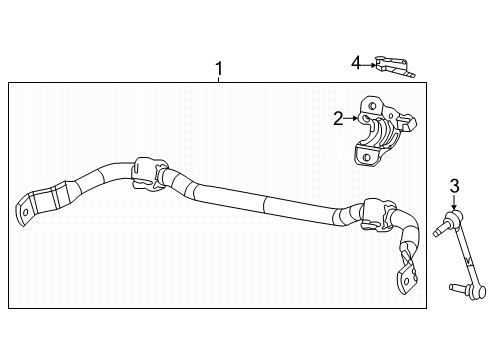 2024 Jeep Grand Cherokee L Stabilizer Bar & Components - Front Diagram