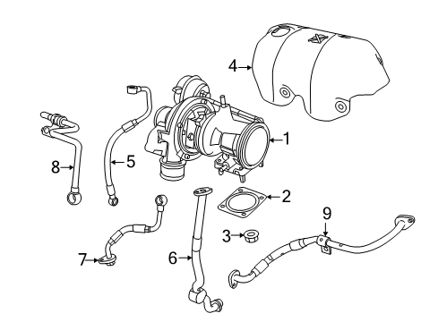 2013 Dodge Dart Turbocharger Diagram for RL892938AF