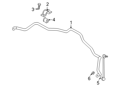 2001 Chrysler Sebring Stabilizer Bar Bolt, Front Diagram for MF140259