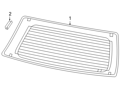 2007 Chrysler Aspen Glass - Lift Gate Diagram