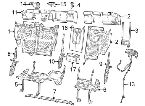 2024 Jeep Wrangler Shield, Rear Diagram for 68395117AB