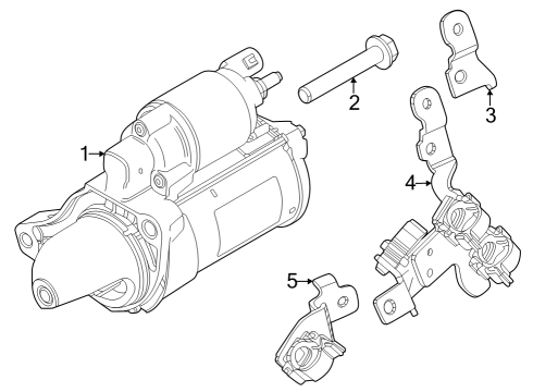 2025 Dodge Hornet Starter - Engine Diagram for 68563814AC