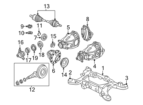 2008 Dodge Charger Differential Case, Rear Diagram for 5139354AA