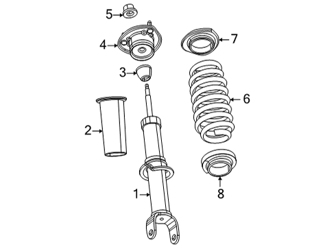 2023 Jeep Wagoneer Struts & Components Diagram