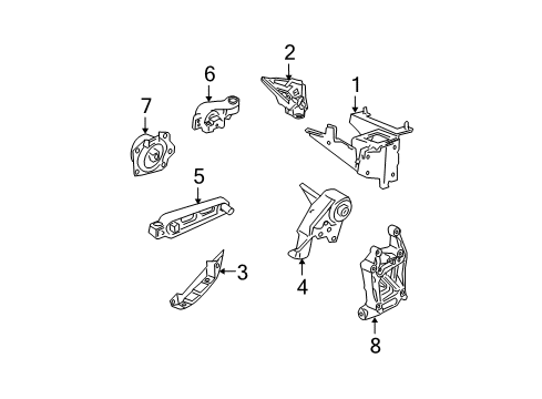 2004 Dodge Neon Support Diagram for 5037978AB