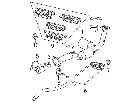 2010 Jeep Commander Catalytic Converter Diagram for 68025212AA