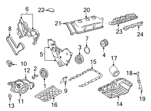 2007 Chrysler 300 Tensioner Bolt, Upper Diagram for 6102381AA