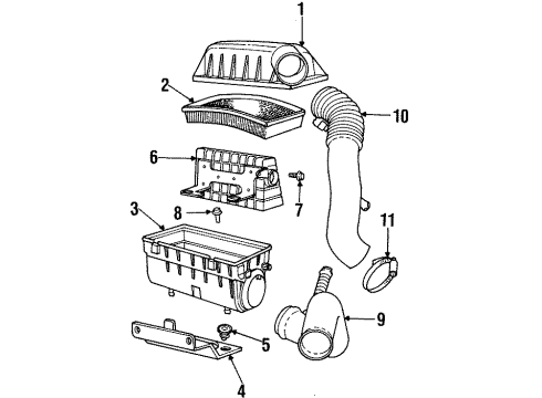 1995 Dodge Neon Air Inlet Diagram for 4669207