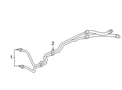 2009 Jeep Commander Oil Cooler Tube Bracket Diagram for 55038012AA