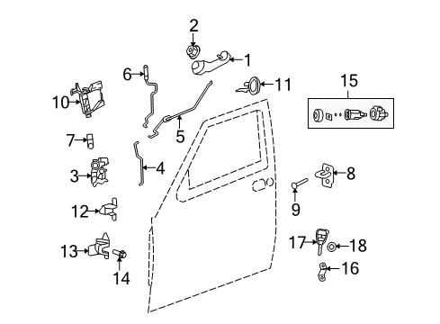 2010 Jeep Liberty Handle, Outside, Rear Outer Diagram for 4589807AB