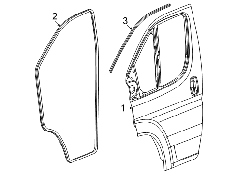 2024 Ram ProMaster EV Door & Components Diagram