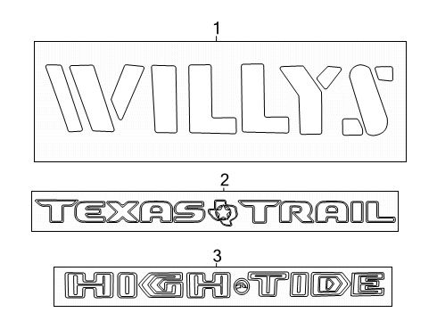 2025 Jeep Gladiator Exterior Trim - Hood Diagram 3 - Thumbnail