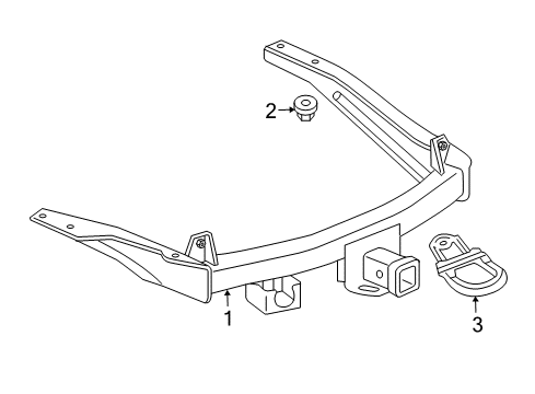 2008 Chrysler Aspen Tow Hook Diagram for 55398121AA