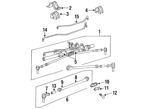 1997 Chrysler LHS Steering Gear Diagram for 4897712AB