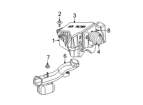 2004 Chrysler Pacifica Air Hose Diagram for 5510000AB
