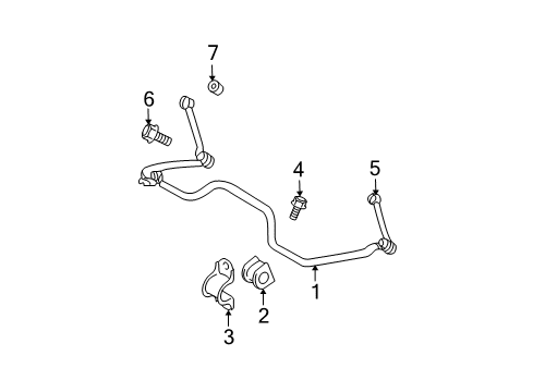 2005 Dodge Durango Stabilizer Bar & Components Diagram