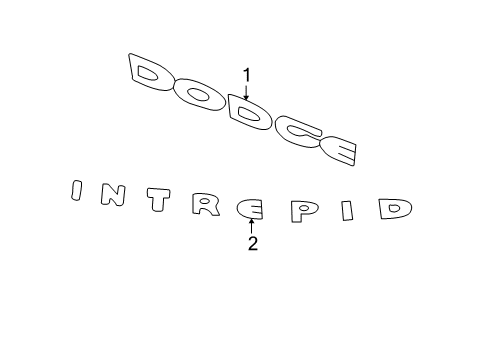 2004 Dodge Intrepid Nameplate, Rear Diagram for 4805182AA