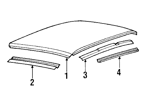 1991 Chrysler New Yorker Drip Weatherstrip, Rear Diagram for 4615186