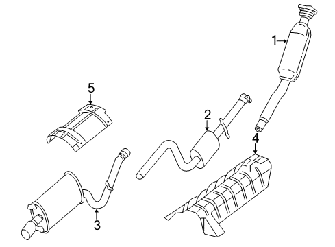 2005 Chrysler Sebring Exhaust Components Diagram
