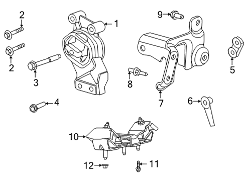 2024 Ram 1500 Mount Bracket, Driver Side Diagram for 5038877AB