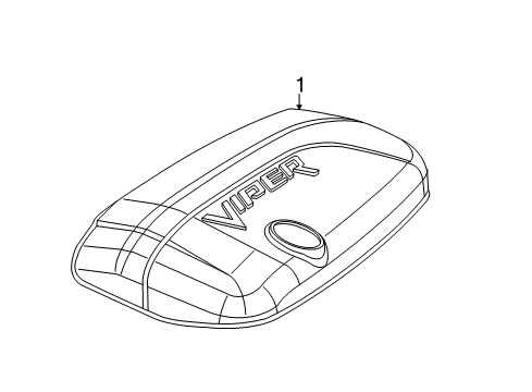 2017 Dodge Viper Engine Cover, Driver Side Diagram for 5038587AE