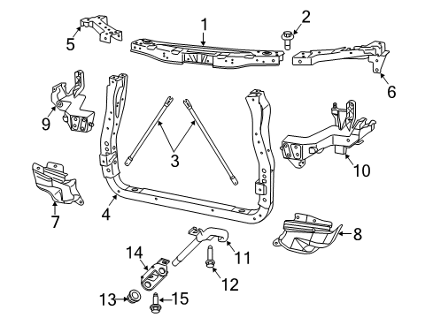 2012 Jeep Grand Cherokee Support Bracket, Passenger Side Diagram for 5156134AA