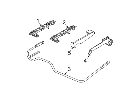 2001 Dodge Dakota Adjust Handle Diagram for 4883485AA