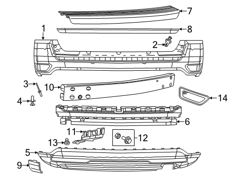2017 Jeep Compass Reinforcement Bracket Diagram for 68243834AA