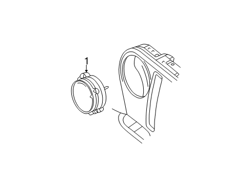 2000 Jeep Wrangler Headlamp Assembly, Front Driver Side Diagram for 55055033AF