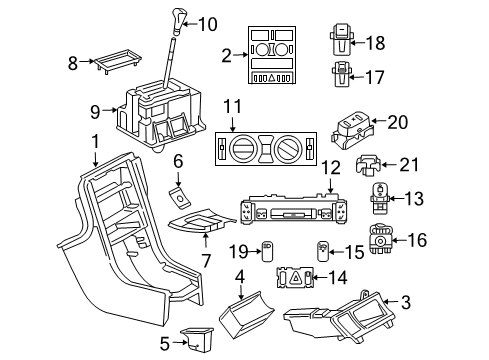 2007 Chrysler Crossfire Indicator Housing Diagram for 1BR49XZAAA