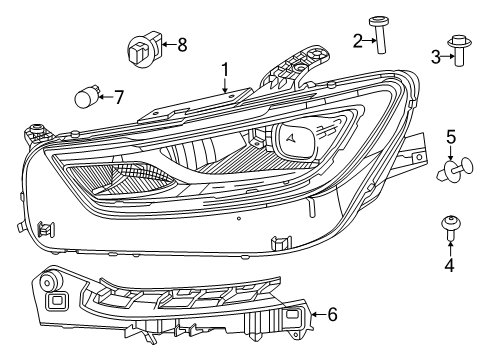 2024 Chrysler Pacifica Socket - Turn Signal Bulb Diagram for 68525937AA