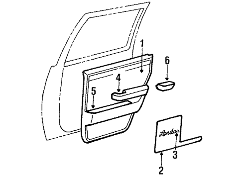 1993 Chrysler New Yorker Ashtray Assembly Diagram for AR92JR8