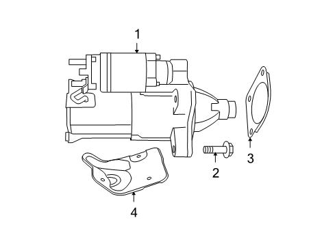 2009 Jeep Wrangler Starter Diagram for 4801850AA