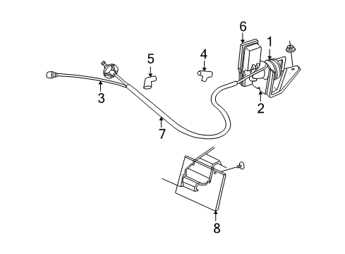 1994 Dodge B150 Cable Diagram for 52078296