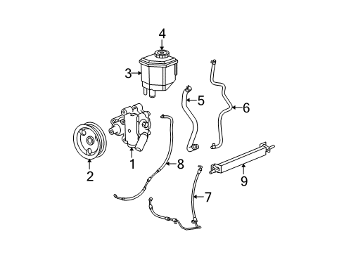 2008 Dodge Charger Power Steering Return Hose Diagram for 4782364AE